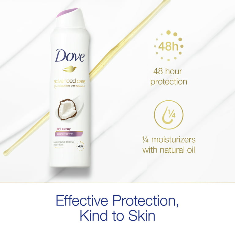 Dove Antiperspirant, Caring Coconut, Dry Spray - 3.8 oz
