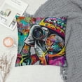 thumbnail image 2 of Patifu Graffiti Art Graphic Decorative Pillow Cover for Home Couch Living Room Bed Sofa 24x24in, 2 of 5
