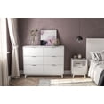 thumbnail image 6 of Polifurniture Victoria Modern 1 Drawer Nightstand with Open Shelf, White, 6 of 11