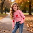 thumbnail image 4 of Amzcrzy T-Shirts Feuille d'Érable pour Garçons et Filles Mode Confortables Tout-Petits Ados T-Shirts en Coton Décontractés Manches Longues Col Rond T-Shirts Graphiques 3 Ans, 4 of 8