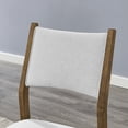 thumbnail image 5 of Roundhill Furniture Parker 7-Piece Dining Set, Trestle Dining Table with 6 Stylish Chairs, Light Oak, 5 of 15