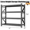 thumbnail image 2 of 5 Sets Garage Shelves Heavy Duty 73"H*57"W*23.6"D Metal Garage Shelving Unit High Load Capacity Industrial Storage Shelves for Garage Warehouse Basement, 2 of 5