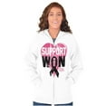 thumbnail image 3 of Support I Won Breast Cancer Awareness Zip Hoodie Sweatshirt Women Brisco Brands S, 3 of 6
