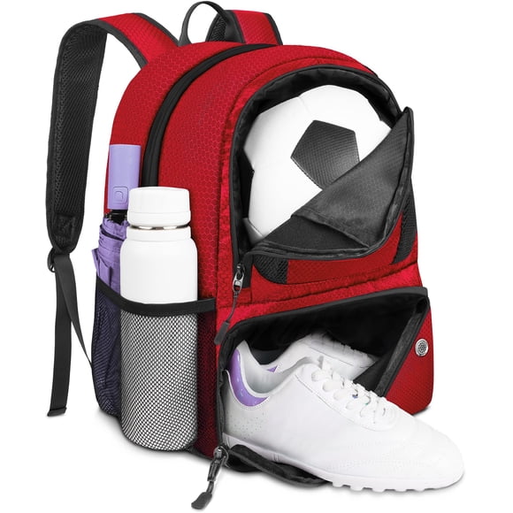 Mochila de fútbol YOREPEK ligera con soporte para balones 28L