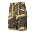 thumbnail image 2 of Men's Camouflage Cargo Shorts Multi Pocket Drawstring Elastic Waist Relaxed Fit Comfortable Breathable Summer Shorts Durable Workwear, 2 of 6