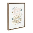thumbnail image 2 of Kate and Laurel Sylvie Being Kind is Kinda Magical v2 Framed Canvas Wall Art by Leonora Jennifer Benza of Yellow Heart Art, 18x24 Gold, Motivational Quote Art for Wall, 2 of 6