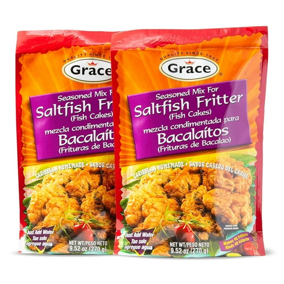 Grace Saltfish Fritter Mix 9.5oz - 2 Pack