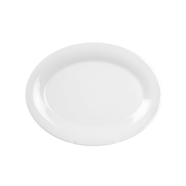 Assiette à diner en mélamine blanche 6 ¼