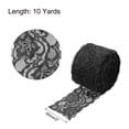 thumbnail image 2 of Unique Bargains Lace Trim 10 Yards 2 Inch Flower Elastic Lace Ribbons for Package Decoration Wedding Headbands Black, 2 of 5
