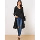 thumbnail image 3 of Blusa larga Peplum Allegra K con cuello En V para Mujer Negro XS, 3 of 6