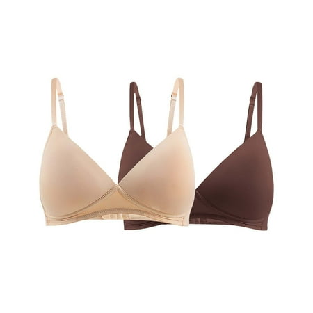 DondPO Bras for Women Women s Inbarely Bralette Unlined Bra No Underwire Sexy Comfortable Everyday Wireless Bra Seamless Bras Beige F Clearance