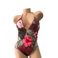 thumbnail image 1 of Victoria’s Secret Pink One Piece Plunge Swimsuit Tropical Floral Print Size Medium NWT, 1 of 3