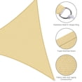 thumbnail image 4 of Yescom 16.5' Triangle Sun Shade Sail Patio Deck Beach Garden Yard Outdoor Canopy Cover Uv Blocking (Beige), 4 of 9