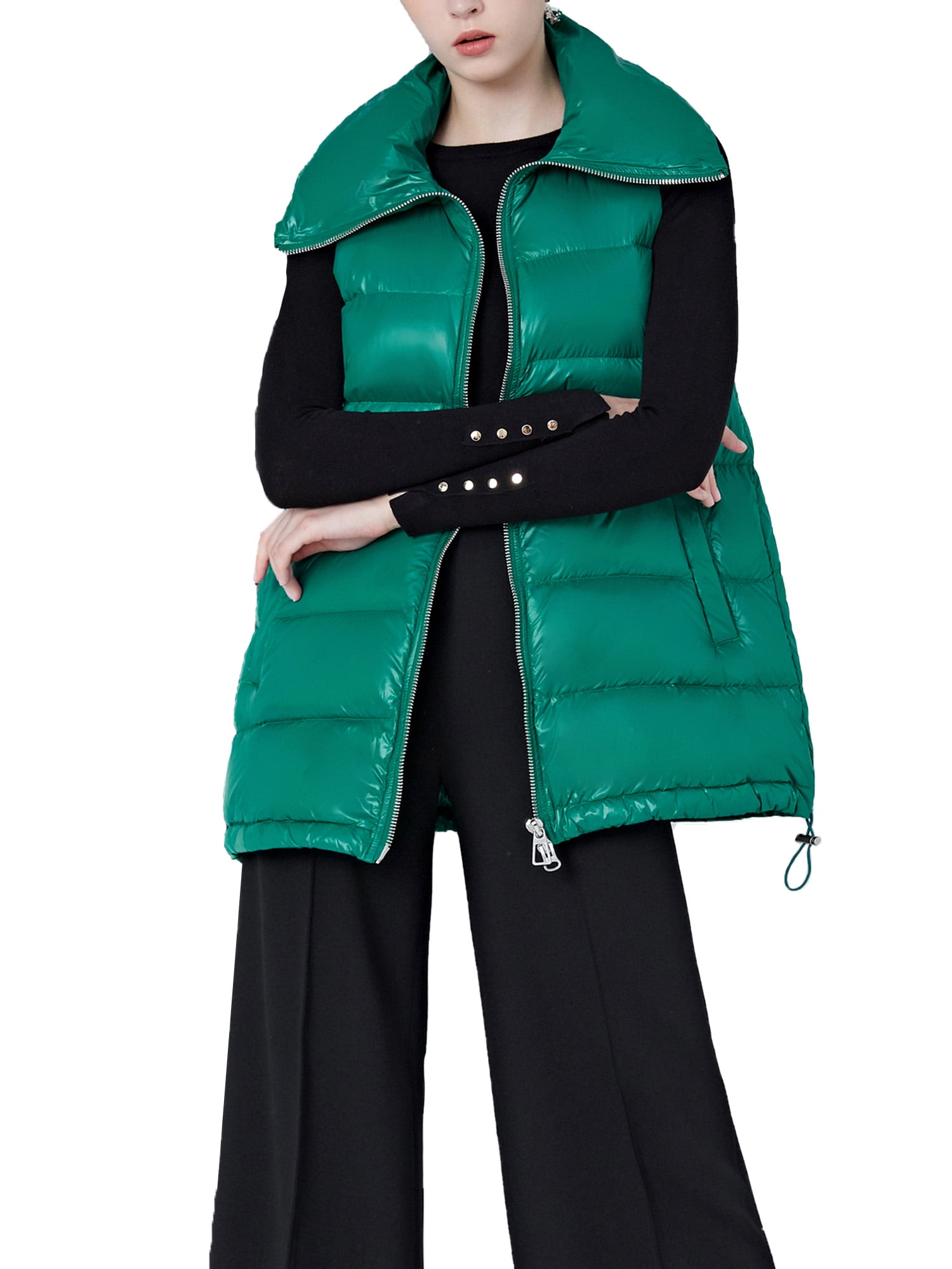 mid length puffer vest