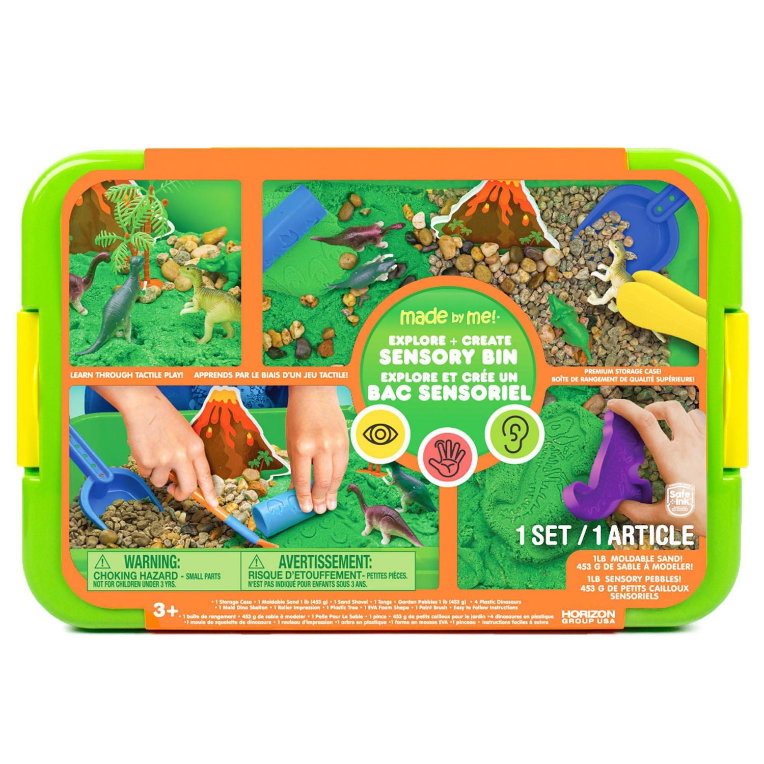Fait par moi! Explorer + Créer un bac sensoriel dinosaure