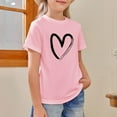 thumbnail image 4 of WTOBBY Summer Children's Printed Short Sleeve T-Shirt Base Top for Boys and Girls - Casual Round Neck Shirt for Playtime and Comfort,Pink 160, 4 of 4