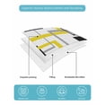 thumbnail image 5 of Yellow Black Geometric Twin Size Down Alternative Comforter, Lightweight Comforter Quilt Bedding Set with Pillow Shams Modern Simple Abstract Art All Seasons Bed Comforter Duvet Insert 68"x86", 5 of 7