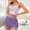 Purple, variant on Naittoop Pajamas Set Womens Floral Print Ribbed 2 Piece, Soft Cami Tank Top & Shorts Lounge Set, Cozy Sleepwear for Women