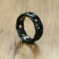 thumbnail image 4 of Industrial Styles Titaniumed Steel Biker Rings Portable Chain Designs Unisex Jewelry Accessory for Sensitive Skin, 4 of 8