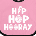thumbnail image 4 of Inktastic Easter Hip Hop Hooray with Eggs and Carrot Boys or Girls Baby Bib, 4 of 4