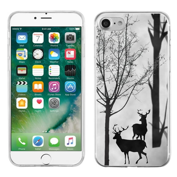 Slim-Fit Case for Apple iPhone 8, OneToughShield ® Premium TPU Gel Phone Case - Forest Deer