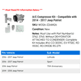 thumbnail image 2 of A/C Compressor Kit - Compatible with 2014 - 2017 Jeep Patriot 2015 2016, 2 of 2