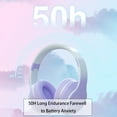thumbnail image 6 of 3 dollar items Kids Headphones Bluetooth 5.3 Wireless 60H Play Time Volume Limit 85/110dB Over Ear Foldable Protection Headset/Wired AUX Cord Mic for Children Boy Girl Travel School Phone Pad Tablet, 6 of 8