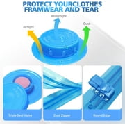 Behome Vacuum Storage Bags with Double-Zip Seal, 10 Pack Large Space Saver Bags for Clothes, Mattress, Blanket, Duvets, Pillows, Comforters, Travel (24 x 32 Inch)