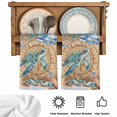 thumbnail image 5 of Sea Turtle Coastal Kitchen Towels Set of 3, Summer Nautical Starfish Coral Brown Anchor Absorbent Dish Towels for Kitchen, Microfiber Hand Towel, Quick Drying Tea Towel for Cleaning Dishcloths, 5 of 7
