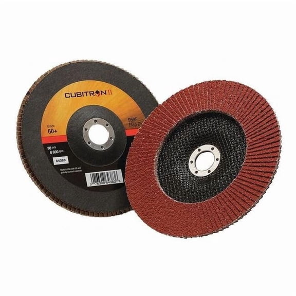 3m Cubitron Flap Disc,7 in Dia, 7/8 in Arbor,60 Grit 7100104948