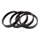 thumbnail image 3 of 4 pcs Hub de coche anillos centrífugos de Centro de perforación 66,6-57,1mm-4 pcs plástico negro para la mayoría del coche shamjiam anillos centrados en cubo, 3 of 7