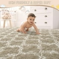 thumbnail image 4 of Lochas Shag Area Rug Geometric Plush Fluffy Rugs Soft Moroccan Carpet for Bedroom Living Room Floor Mat Home Decor,3x5ft,Beige/White, 4 of 7