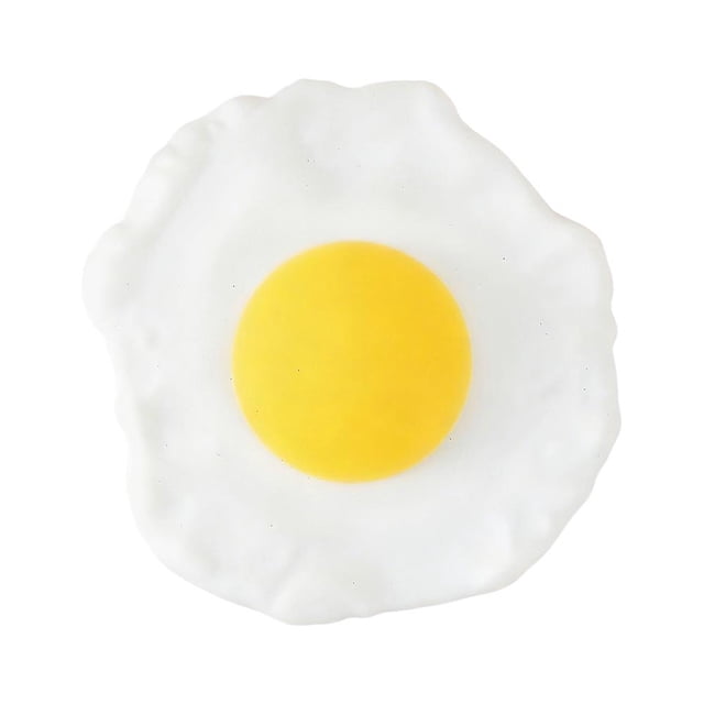 Heart-shaped Imitation Fried Egg with Two Yolks, Simulation Kitchen Food Toy, Food Prop Model