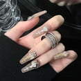 thumbnail image 5 of 30 piezas de 2 colores colgantes para uñas, diamantes de imitación, perlas, decoración de uñas, joyas de aleación para uñas, accesorios de metal dorado y plateado para uñas acrílicas., 5 of 5