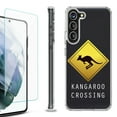 thumbnail image 1 of OneToughShield ® for Samsung Galaxy S23+ S23 Plus 5G Shockproof Bumper Phone Case, with Tempered Glass Screen Protector - Road Sign Kangaroo, 1 of 4