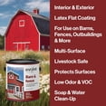 thumbnail image 2 of Evolve Barn & Fence Latext Paint, High Durability and Scratch-Resistant Wood Paint, Barn Red, 1 Gallon, 2 of 6