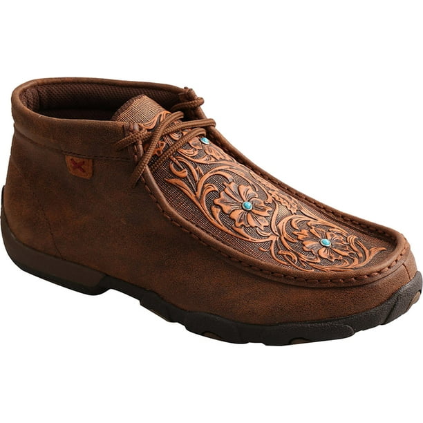 women's tooled chukka driving mocs