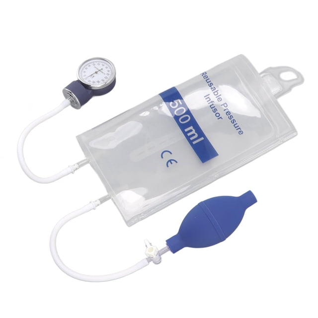 Fluid Infusion Bag, 500ML Pressure Infusion Bag Transparent TPU Professional For Emergency Patients For Natural Disaster Emergency For Anesthesia Department
