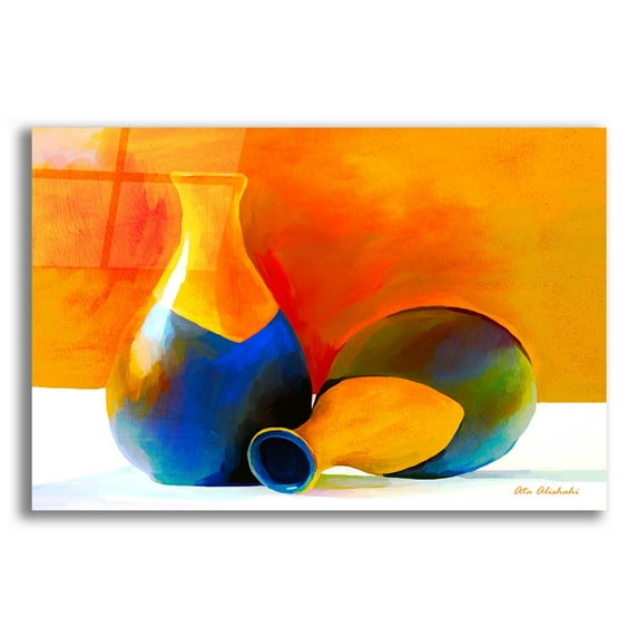 Epic Art 'Two Vases' by Ata Alishahi, Acrylic Glass Wall Art, 16"x12"
