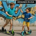 thumbnail image 5 of Kids & Adults Scooter, Adjustable Handlebar, Foldable 2-Wheel with Big Wheels,  Load 240 LBS, 5 of 6