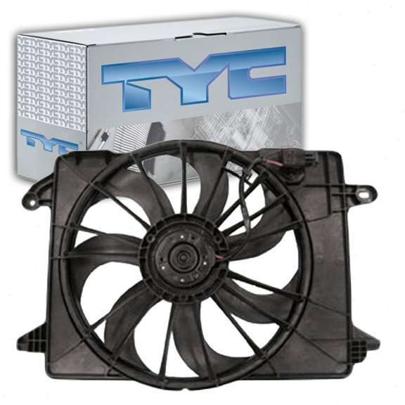TYC Dual Radiator & Condenser Fan Assembly compatible with Chrysler 300 3.6L 5.7L V6 V8 2009-2016