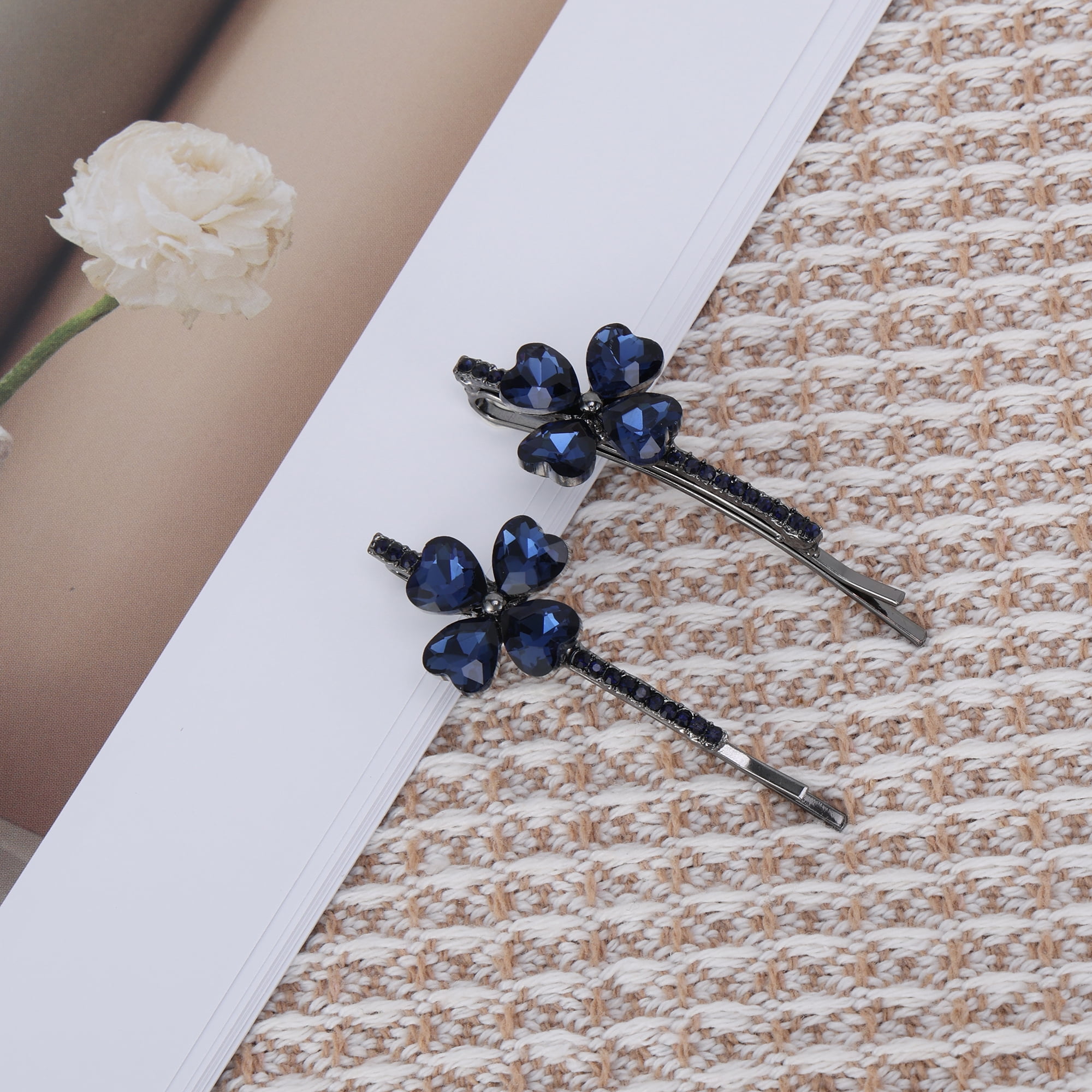 Unique Bargains Bobby Pin Set All Occasions Hairstyles 1 Pair Rhinestone
