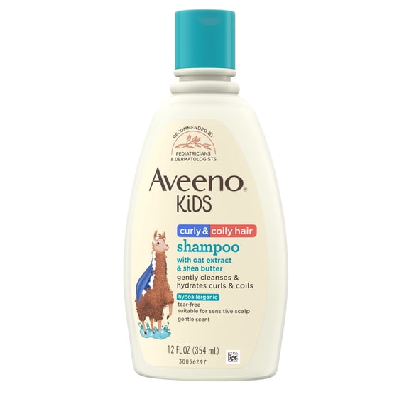 Aveeno Kids Curly & Coily Hair Shampoo, Hypoallergenic, 12 fl. oz