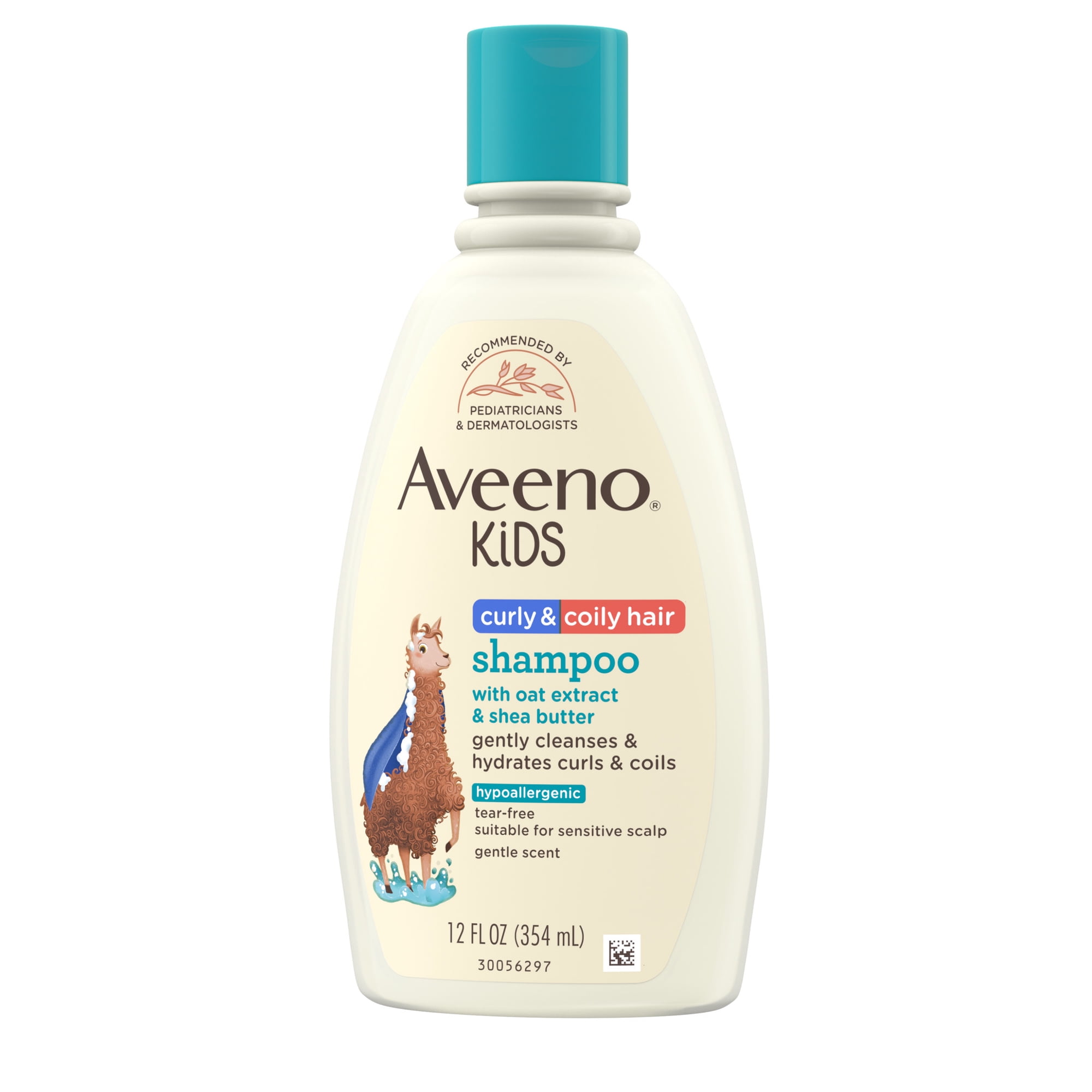 Aveeno Kids Curly & Coily Hair Shampoo, Hypoallergenic, 12 fl. oz