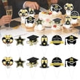 thumbnail image 1 of 2026 Graduation Cupcake Toppers Congrats Grad Cake Decorations(Black&White), 1 of 7