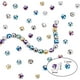 thumbnail image 2 of 132 cuentas de vidrio de 6 colores, 8 mm, redondas, electrochapadas, para pulseras, collares y joyas., 2 of 7