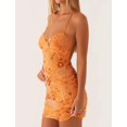 thumbnail image 2 of Minivestido JEIBKOUY Sexy con lentejuelas brillantes para mujer, color naranja, 2 of 5