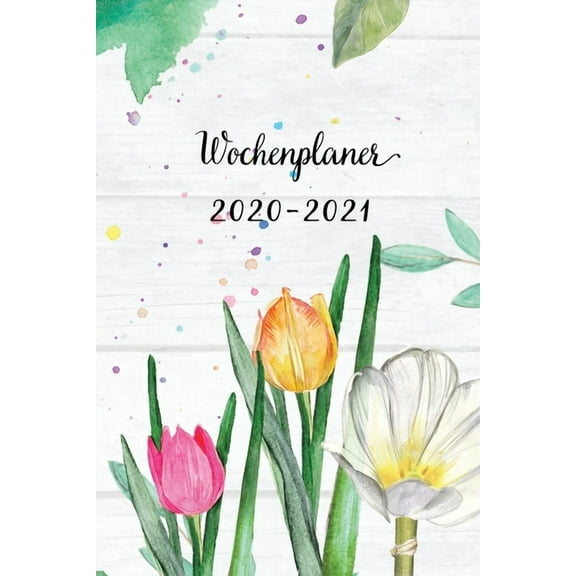 Wochenplaner 2020-2021: Netter Silber Blumen Wochen- und Monatsplaner - Terminkalender Tagesplaner - ein Liebevolles Geschenk für Frauen und Kollegen (Paperback)