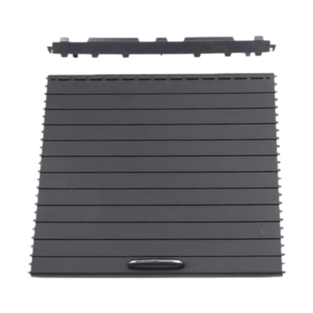 Cubierta de persiana enrollable para consola central de automóvil, panel deslizante resistente al desgaste para portavasos Negro