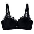 thumbnail image 2 of OSFVNOXV Plus Size Lace Bras for Women Full Coverage Satin Silk Large Bust Solid Color Breathable Everyday Bra First Mothers Day Gift for New Mom ,S-2XL, 2 of 4
